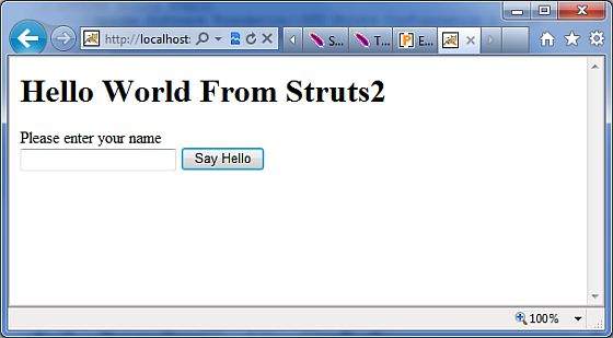 你好世界Struts4