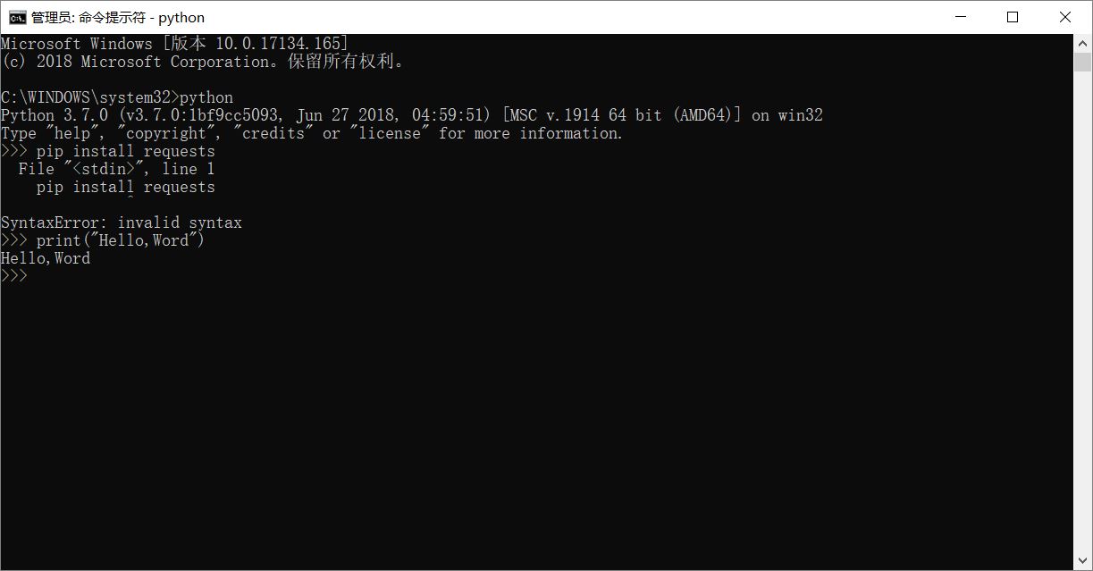 不能在python交互器中使用pipinstall