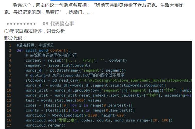 《爱情公寓》的豆瓣评分居然才2.4!真要去看吗?等我Python分析