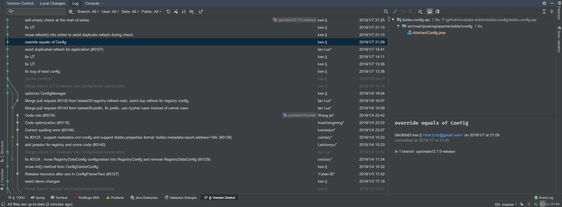 Git log
