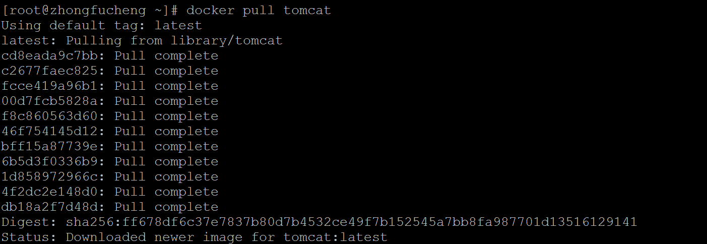 拉取Tomcat镜像