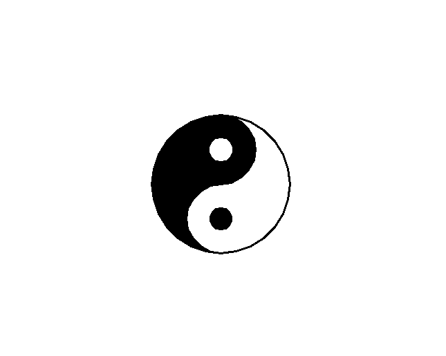 python turtle绘制阴阳太极图代码解析