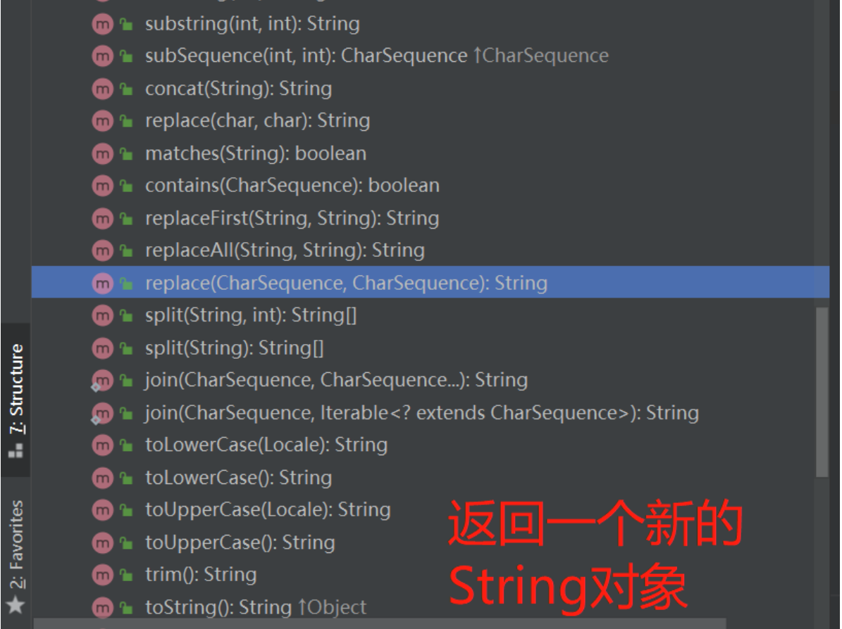 返回一个新的String对象