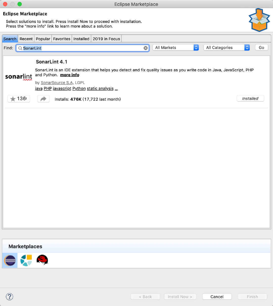 eclipse marketplace