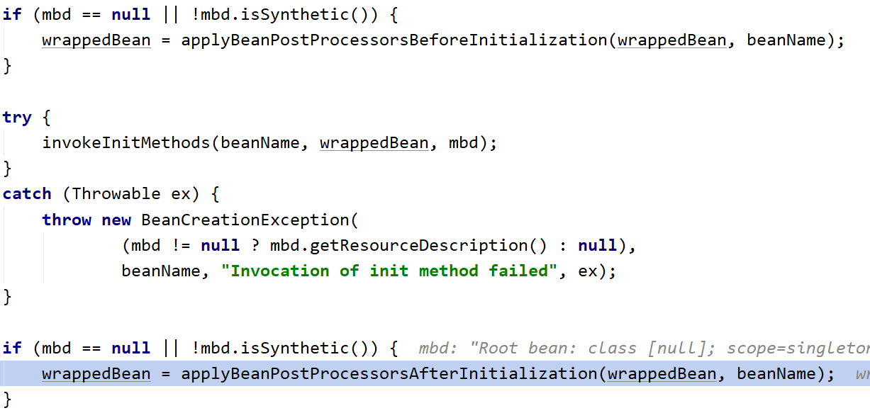 initializeBean重要流程