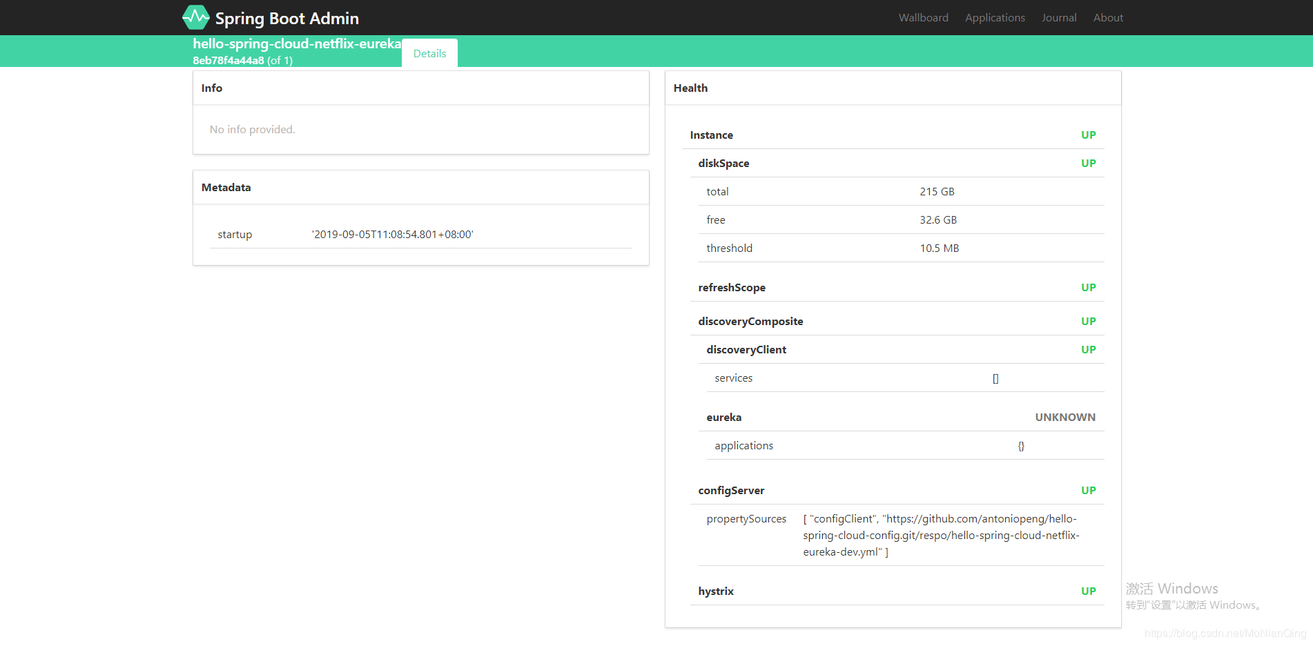 《Spring Boot Admin 服务监控》