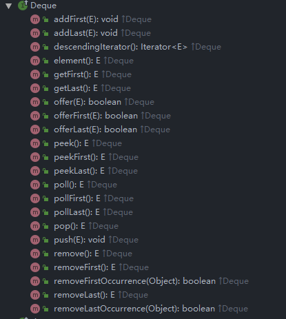 LinkedList中Deque体系下的方法