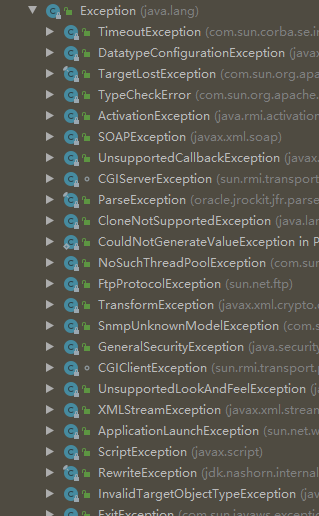 Exception异常体系
