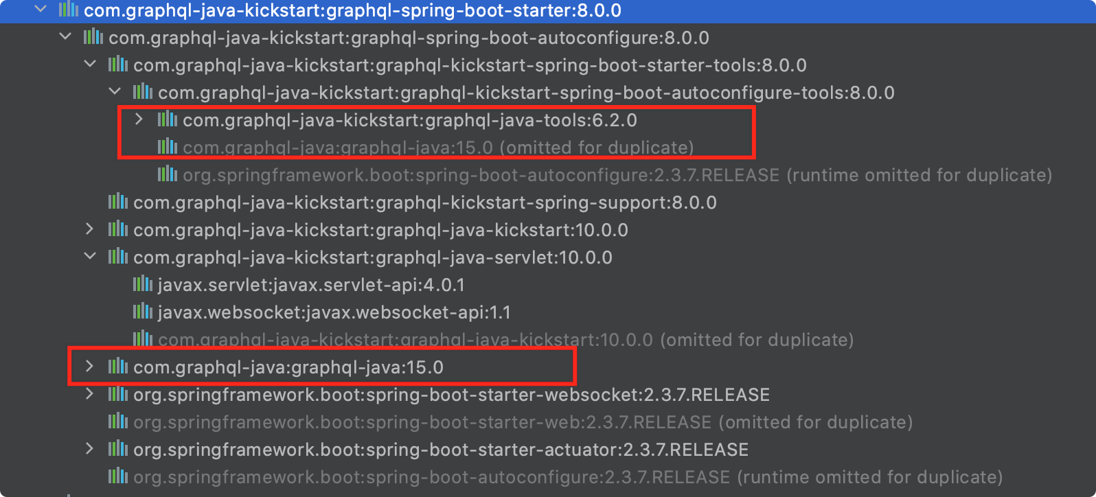 graphql-spring-boot-starter 相关依赖