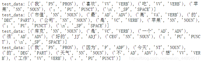 测试数据集